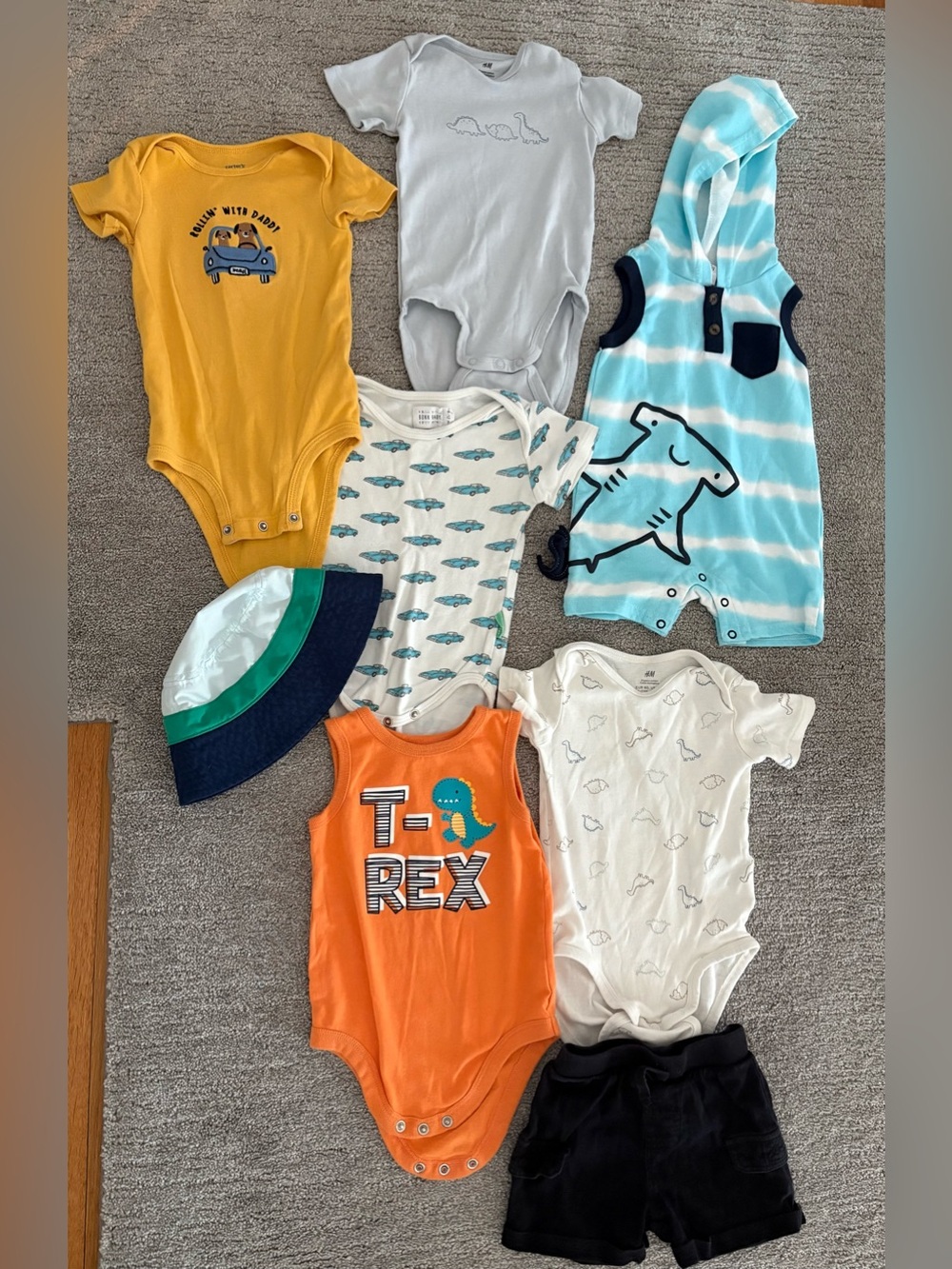 8 piece baby boy clothing bundle